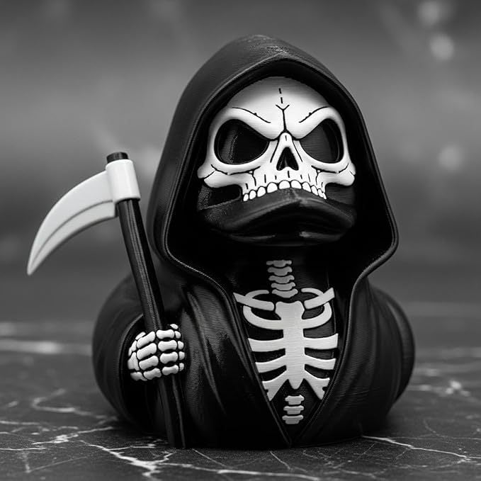 Creative Grim Reaper Duck Figurine Kalsten