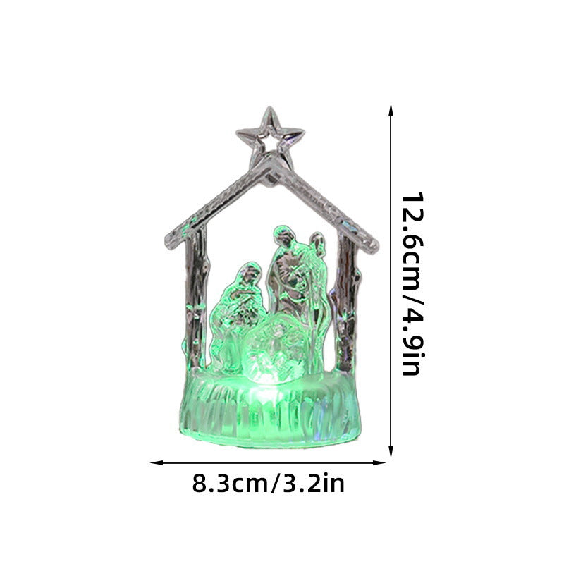 Illuminated Christmas nativity scene with LED effects Kalsten