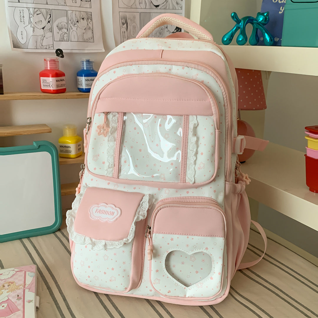 Stylish Star-Print Casual Backpack Kalsten