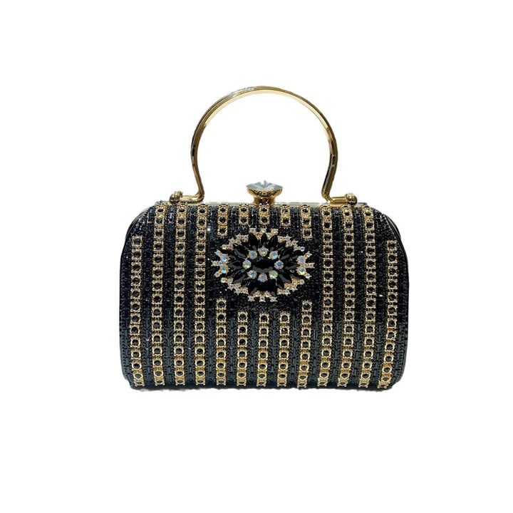 Vintage-Inspired Crystal-Embellished Handbag