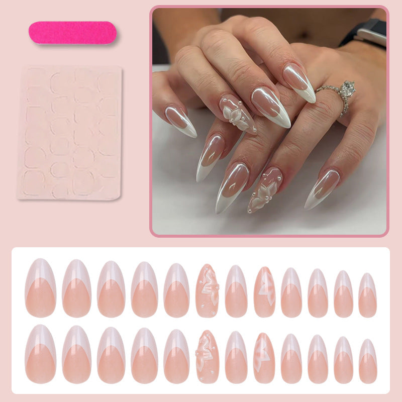 Artificial Nail Set with elegant tips and romantic accents Kalsten