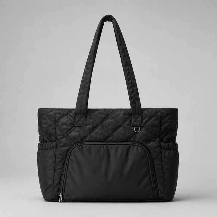 Quilted Multi-Compartment Travel Tote