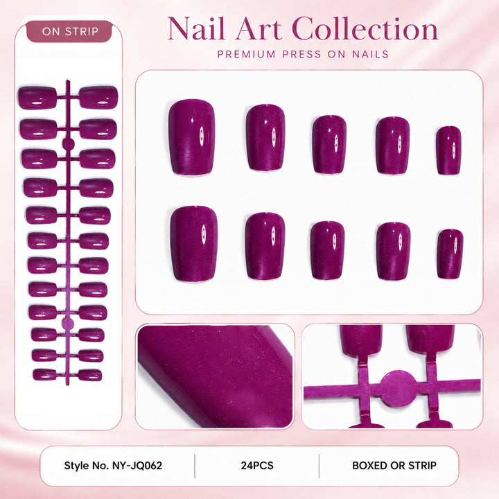 Premium Press-On Nails with Metallic Shine Kalsten