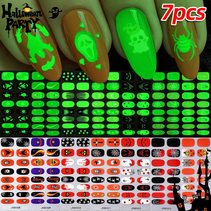 Glow-in-the-Dark Halloween Nail Art Stickers