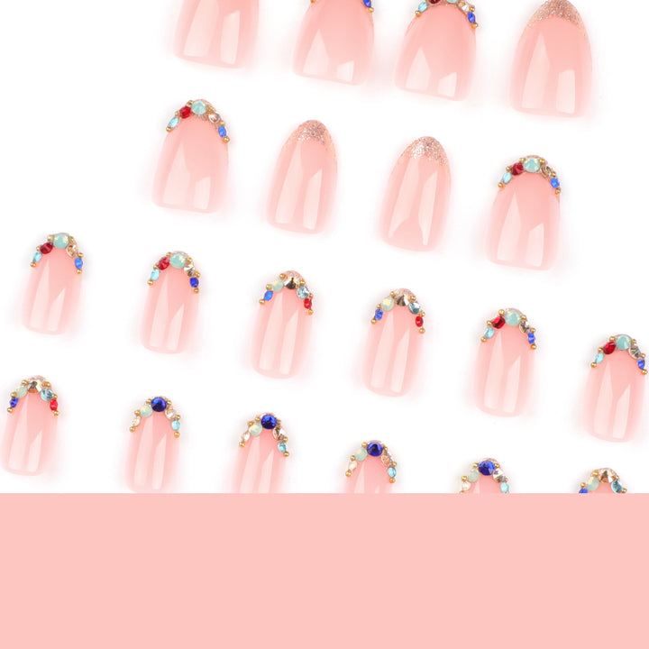 Artful nail art with glamorous rhinestone embellishments Kalsten