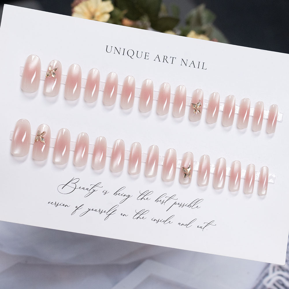 Elegant Floral Press-On Nail Set