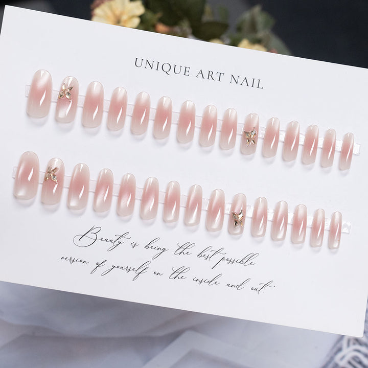 Elegant Floral Press-On Nail Set