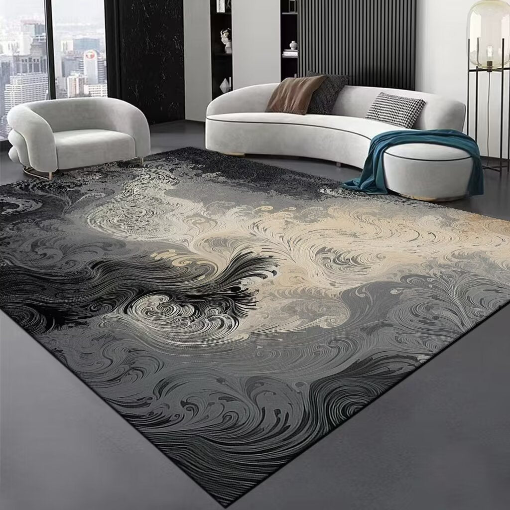 Contemporary Wave Pattern Area Rug Kalsten