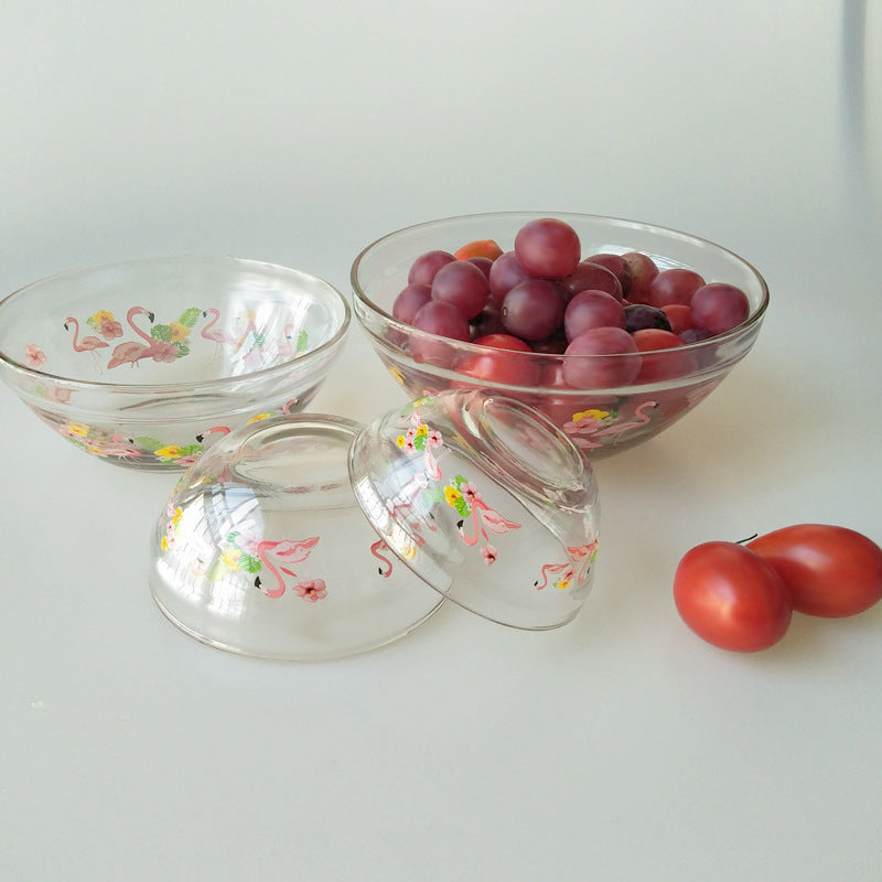 Ladies Storage Bowls Set with Colorful Flamingo Motifs Kalsten