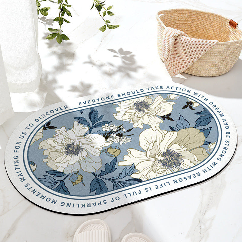 Decorative Floral Area Mat Kalsten