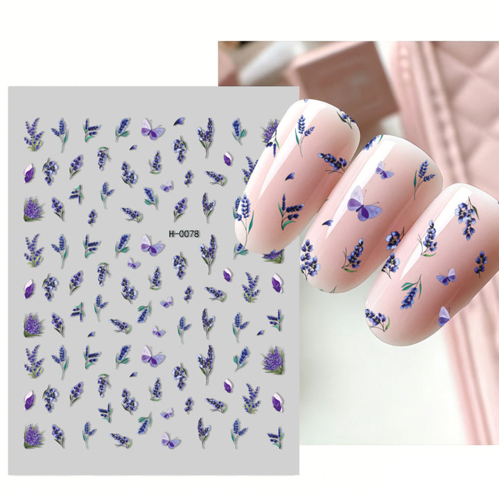Floral Design Nail Art Sticker Set