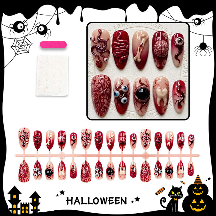 Artificial nail set with creative Halloween motifs Kalsten