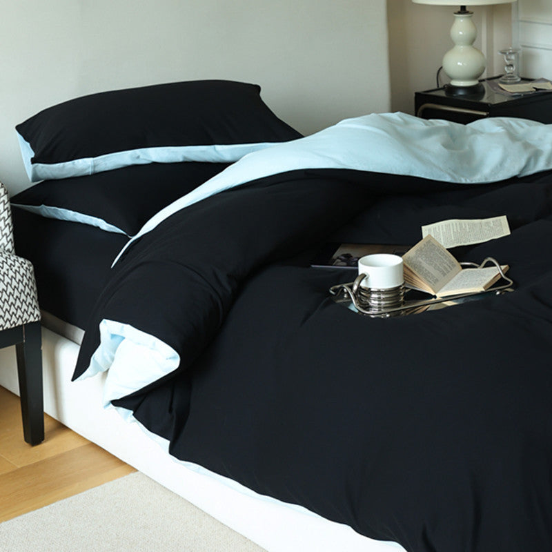 Reversible bedding set made of cotton-linen with skin-friendly, breathable structure