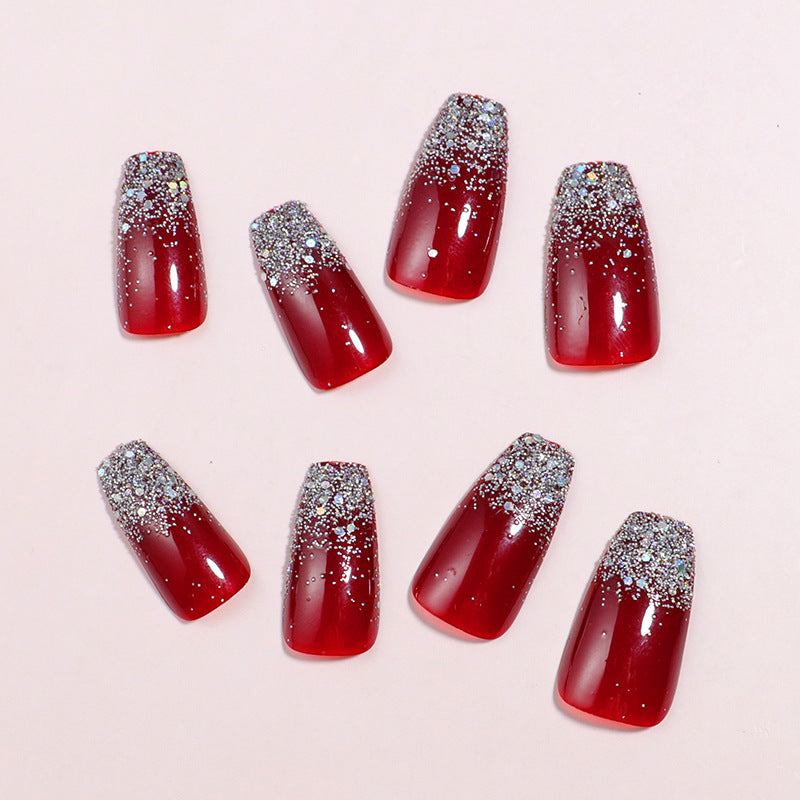 Elegant Glittery Press-On Nail Set Kalsten