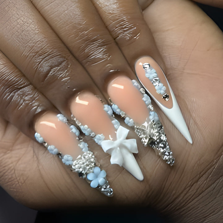 Decorative Floral Stiletto Press-On Nails Kalsten 1789085334