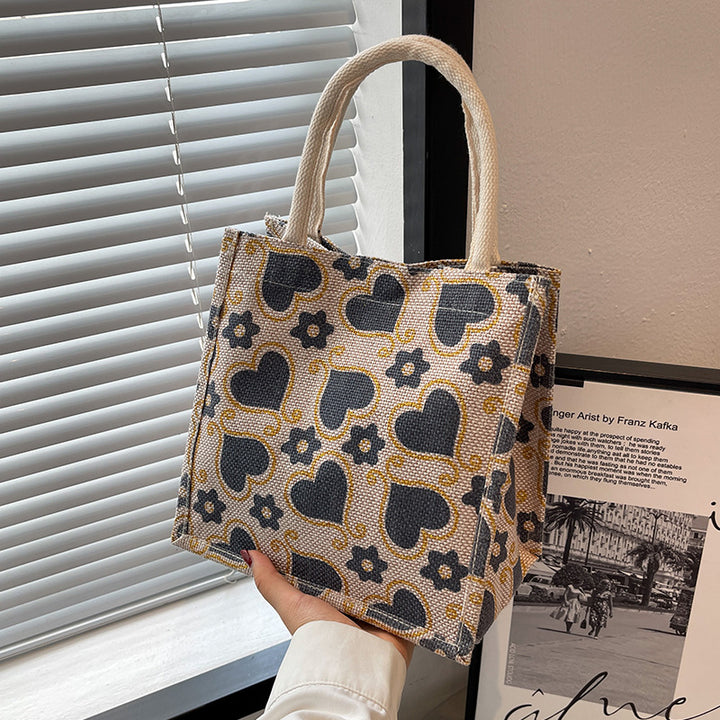 Casual Heart Pattern Tote Bag