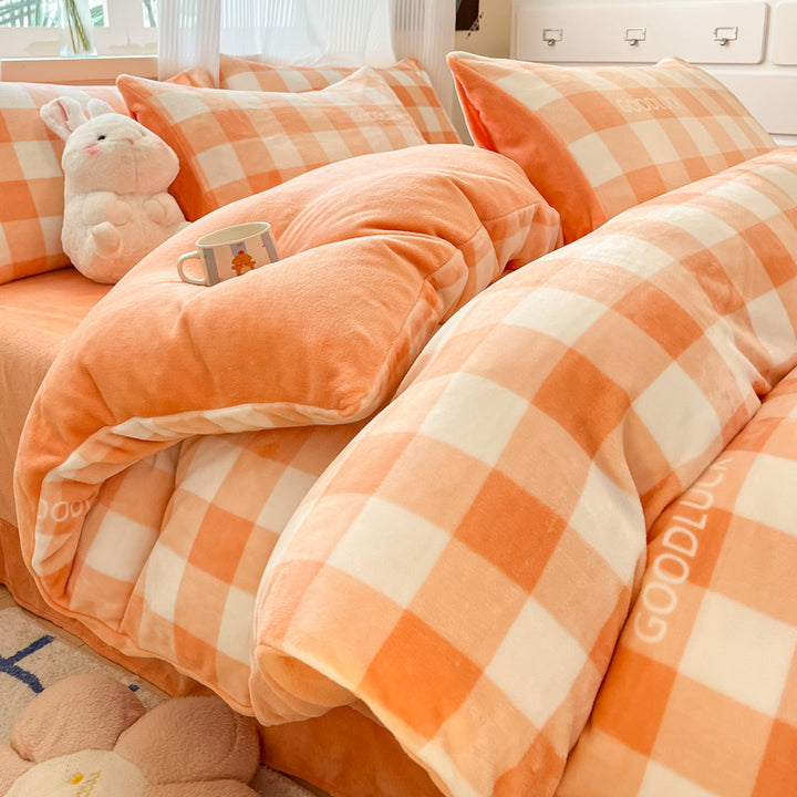 Plush Reversible Microfiber Comforter Set With Oversized Bolstered Body Pillow And Geometric Print