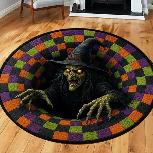 Spooky Halloween-Themed Decorative Round Area Rug