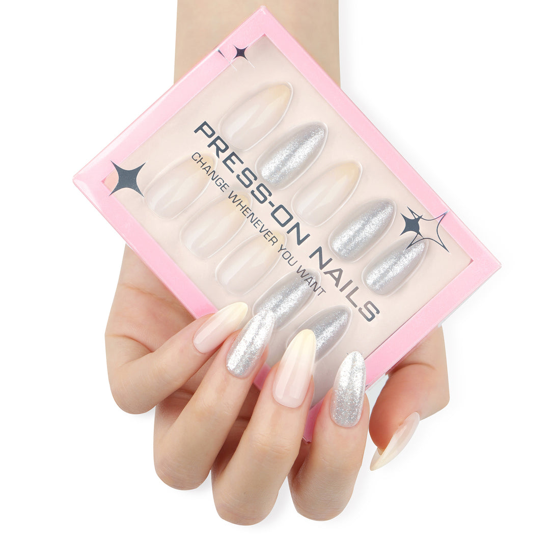 Artificial press-on nails with high-quality glitter accents Kalsten