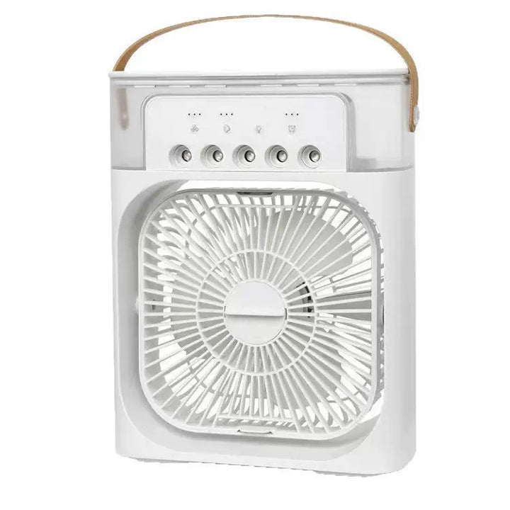 Unisex portable battery fan with integrated water misting and carrying handle Kalsten