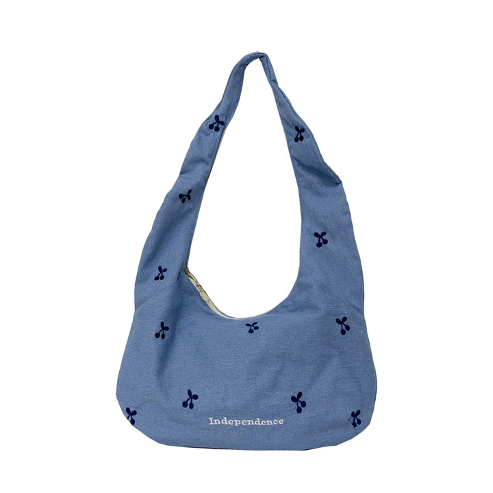 Comfortable shoulder bag with original embroidery motif Kalsten