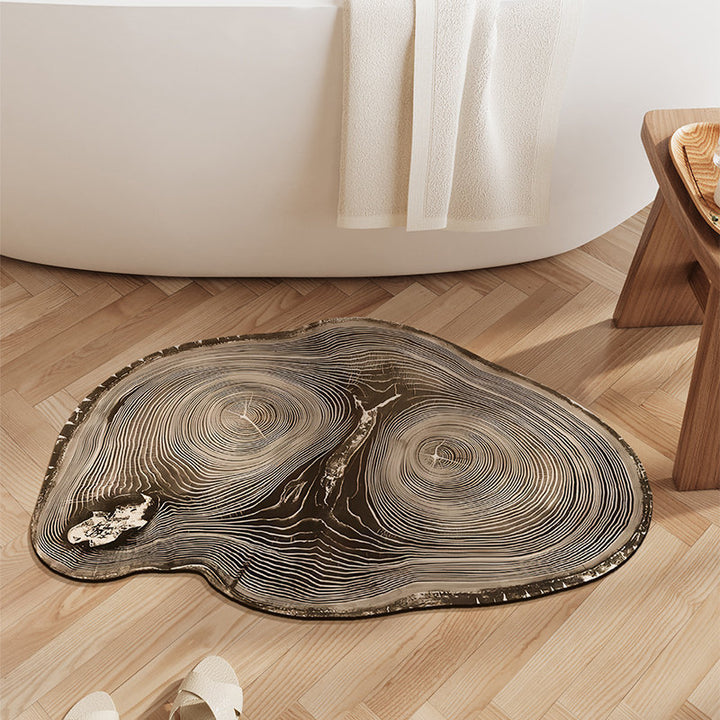 Absorbent Quick-Dry Bamboo-Style Cloud-Shaped Bath Mat