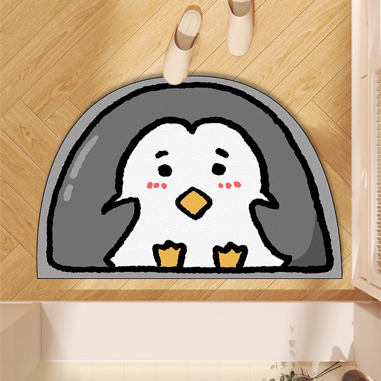 Cute Penguin-Themed Floor Mat