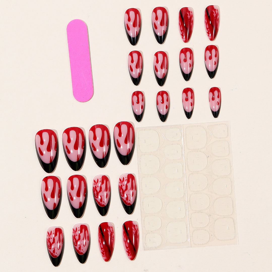 Gothic Horror Theme Stiletto Nail Art Extensions Kalsten