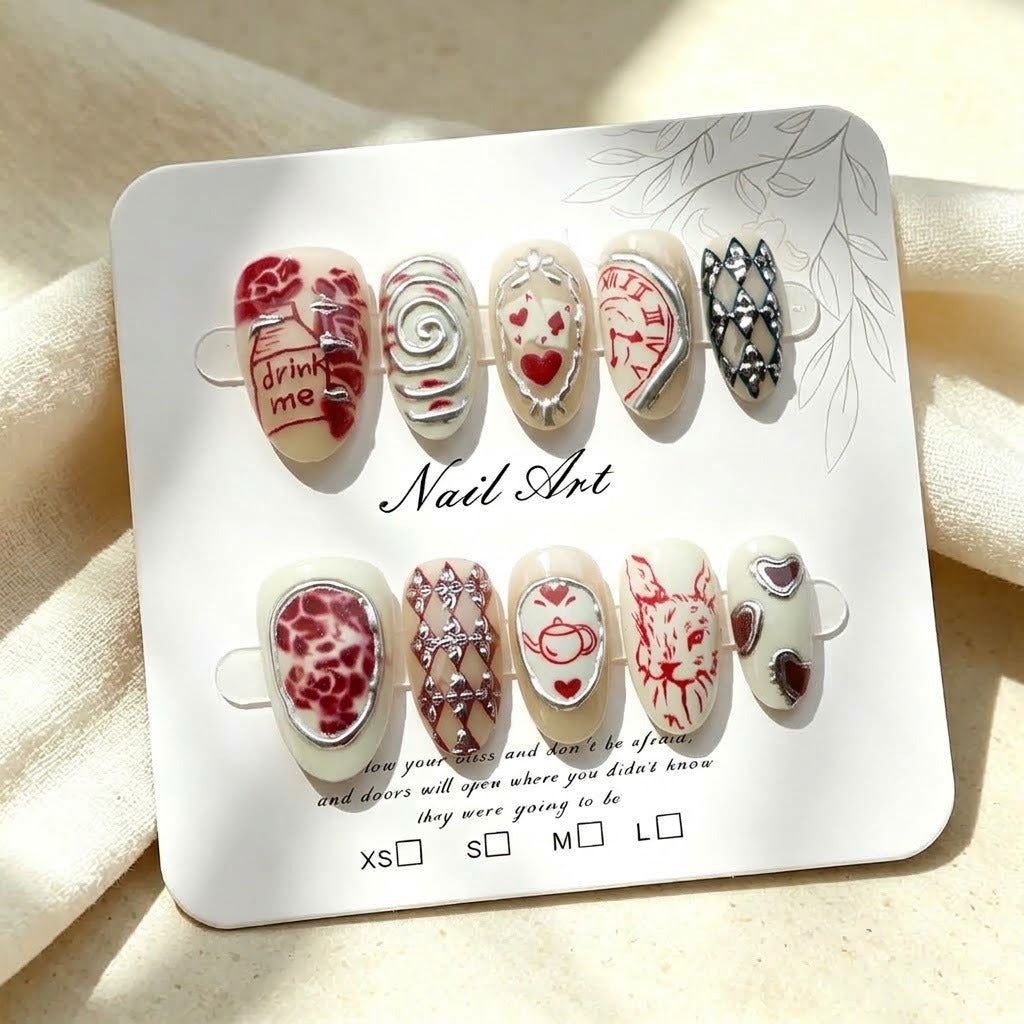 Decorative Press-On Nail Art Set