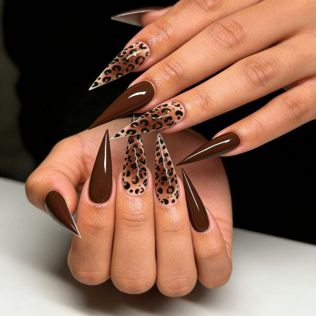 Artistic Leopard Print Nail Art Kalsten