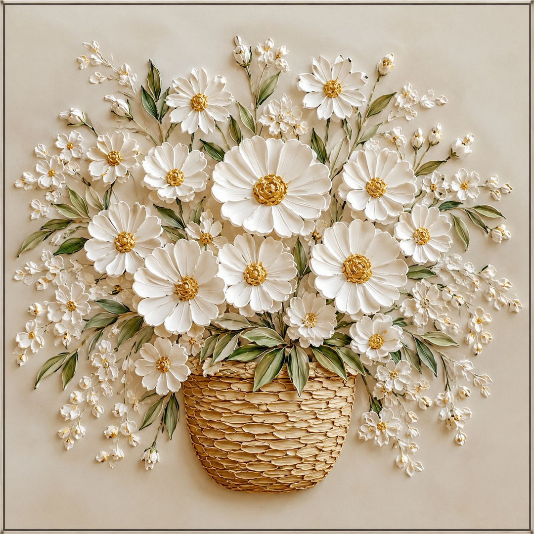 Floral Relief Wall Art