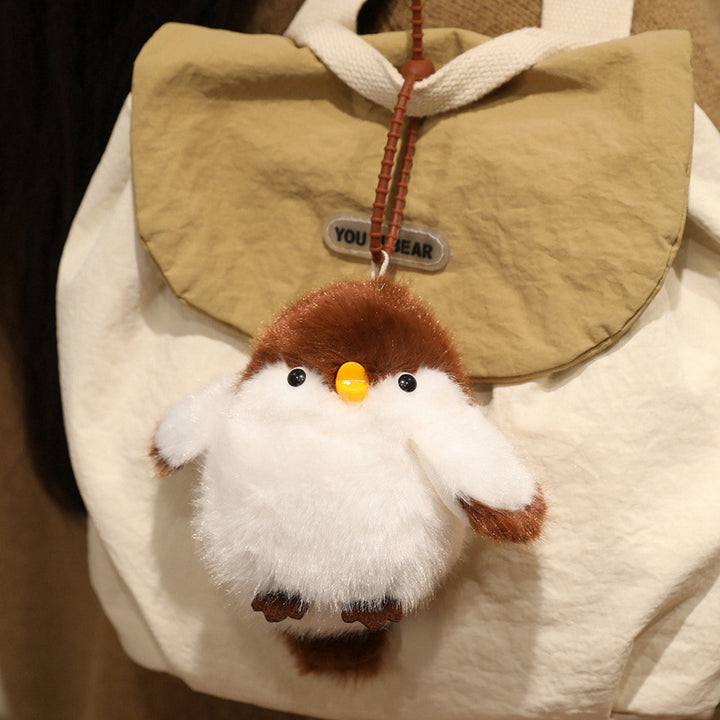 Fluffy Plush Chick Bag Charm Keychain with Flexible Loop Strap Kalsten