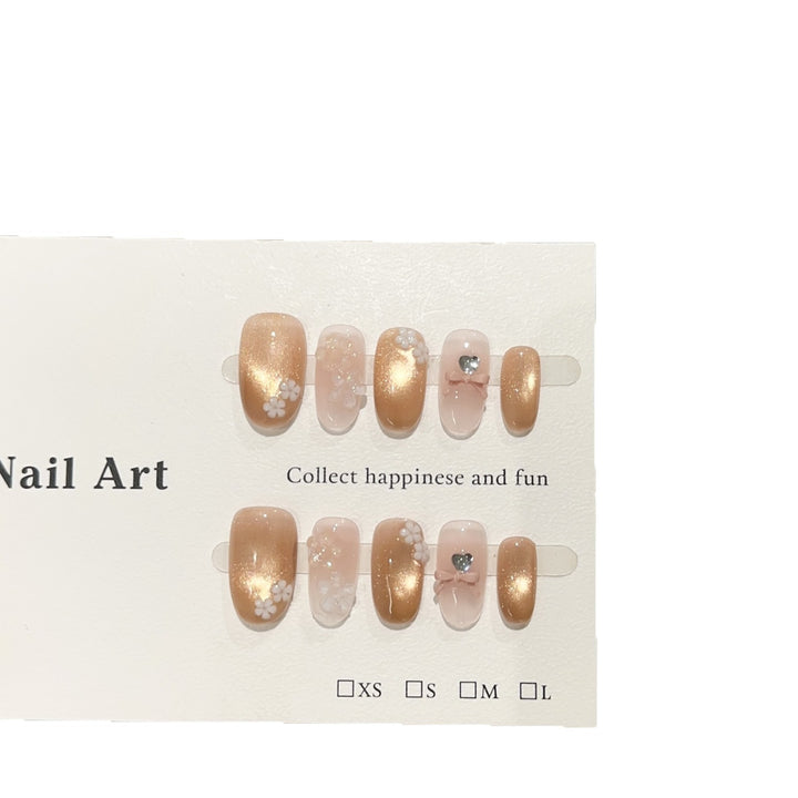Artistic Floral Press-On Nail Art Set