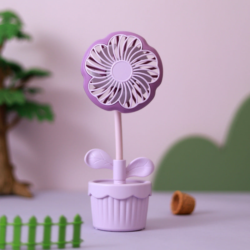 Women's Portable Mini Fan in Flower Design Kalsten