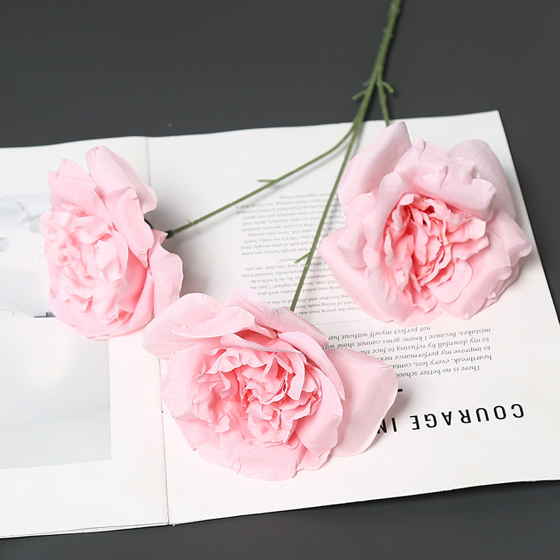 Elegant Faux Peony Stem for Home Decor Display