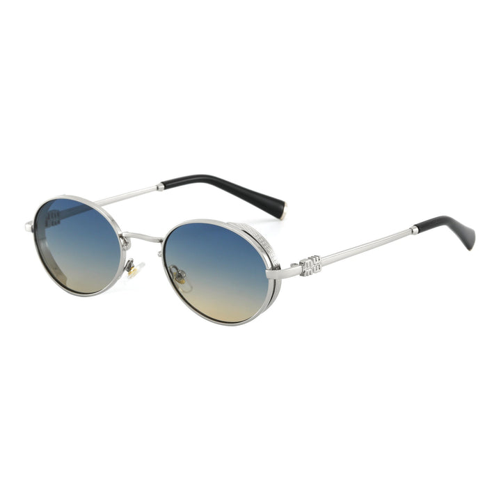 Ladies Round Designer Sunglasses with Elegant Metal Frame Kalsten