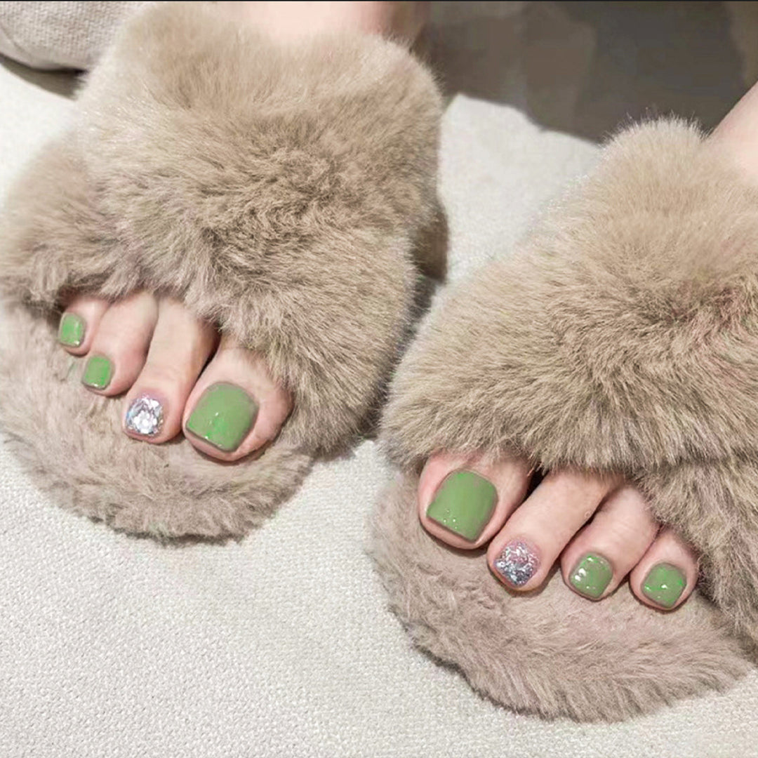 Plush Faux Fur Slides