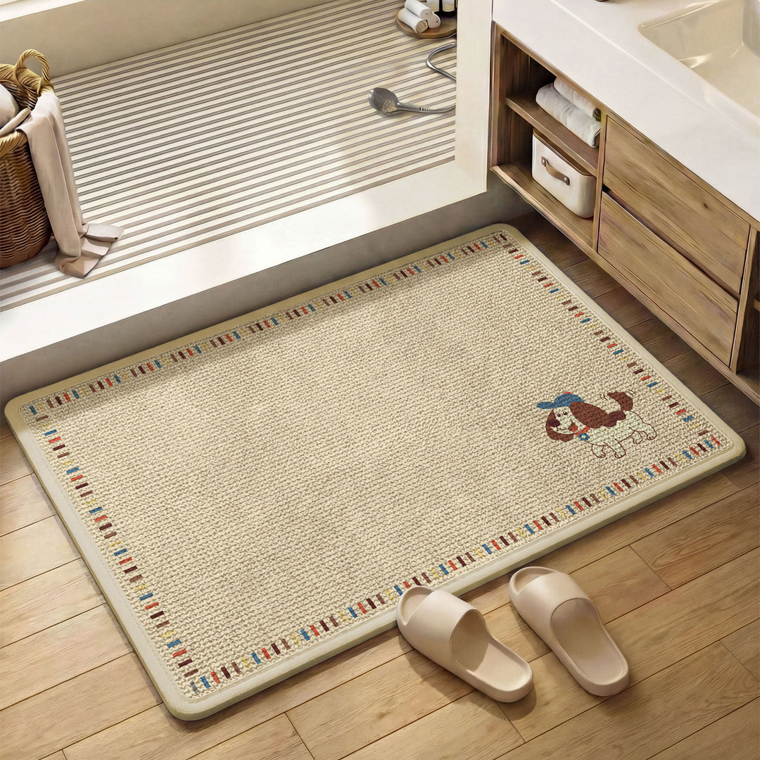 Playful Pet-Themed Bath Mat