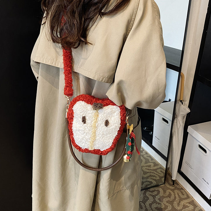 Cute Plush Animal-Themed Crossbody Bag