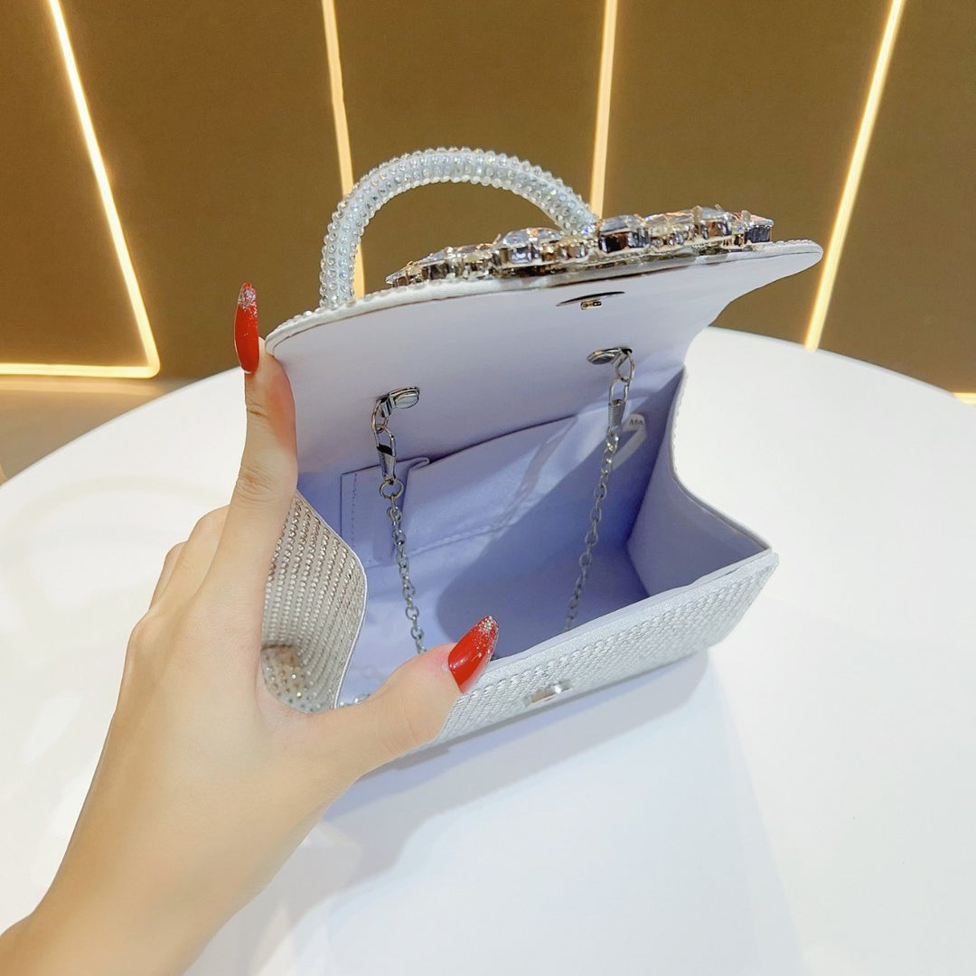 Glamorous Rhinestone-Studded Evening Handbag