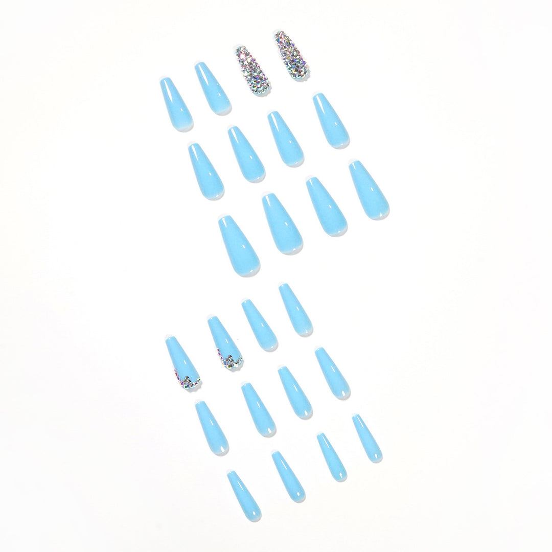 Artful Stiletto Nails with Radiant Rhinestone Accent Kalsten