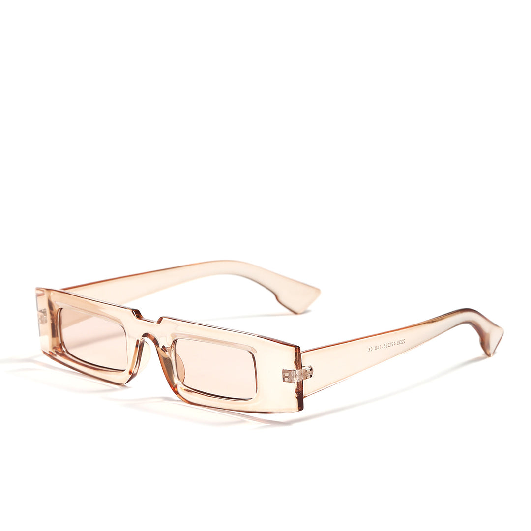 Women's fashionable geometric sunglasses with transparent frame and polarized lenses Kalsten