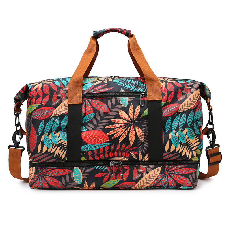 Floral Patterned Travel Duffel