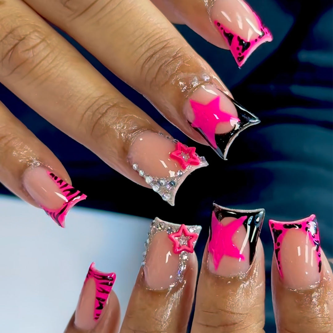 Glamorous Floral-Embellished Nail Art Extensions Kalsten