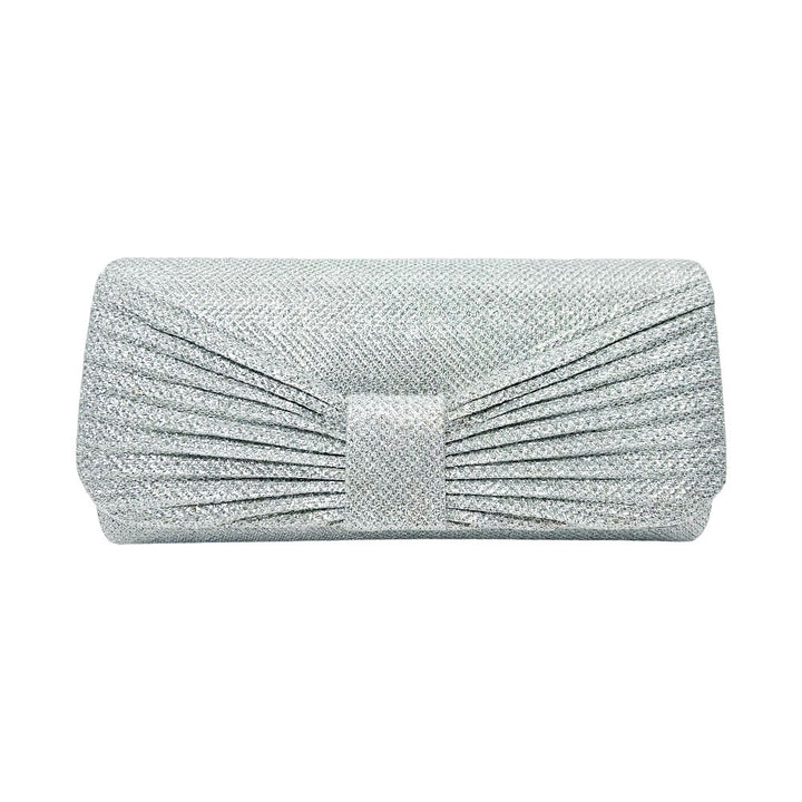 Glittering Pleated Evening Clutch