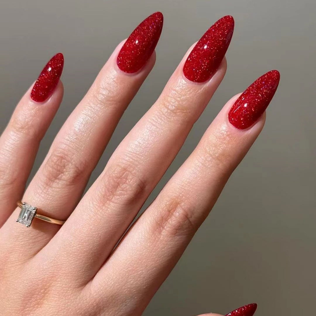 Glittering Stiletto Nail Art Extensions
