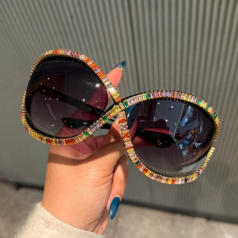 Ladies Trendy Sunglasses with Sparkling Crystal Decor Kalsten