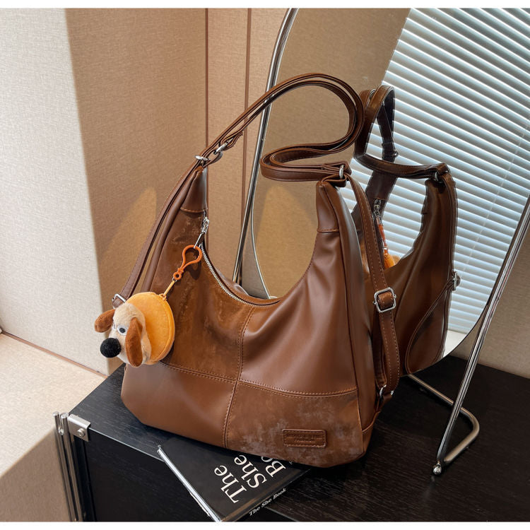Chic Faux Leather Hobo Bag Kalsten