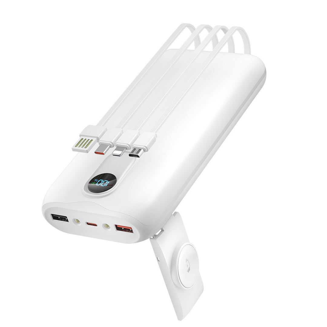 Power bank with integrated charging cables and LCD display Kalsten