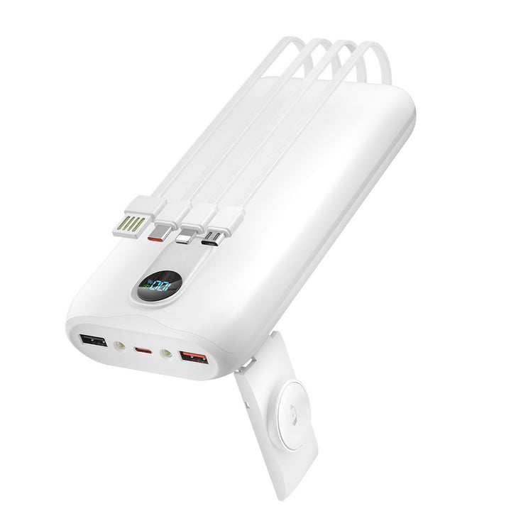 Power bank with integrated charging cables and LCD display Kalsten